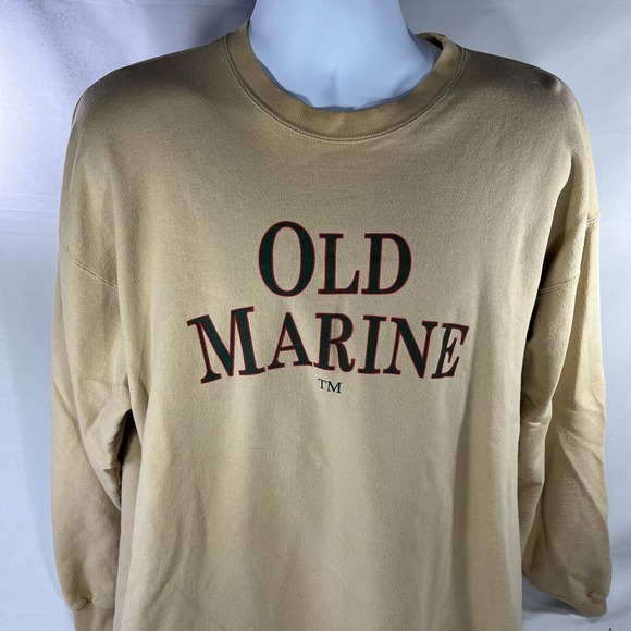 VINTAGE OLD MARINE SWEATSHIRT ADULT XL PULLOVER LONG SLEEVE Y2K EARLY 2000s - Picture 1 of 12